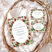 Serviette En Papier Red Gingham Berry Baby Shower