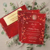 Cherry Blossom Red Gold | Chinees huwelijk (Personaliseer deze collectie van deze onafhankelijke maker. Test)