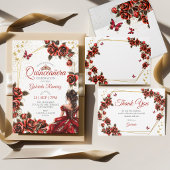 Couronne de roses en or rouge pour programme de Qu
