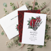 Invitation Bachelorette gothique rouge et noire (Personnalisez la collection de ce créateur indépendant. Test)