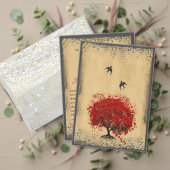 Étiquette Mariage de feuille de coeur rouge (Personnalisez la collection de ce créateur indépendant. Test)