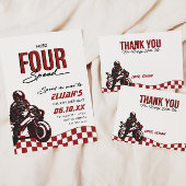 Poster Fast One Boys 1st Dirt Bike Anniversaire