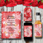 Invitation Tout En Un Mariage de collection Roses rouges