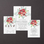 Save The Date Roses Rouges Fleurs Photo Mariage (Personnalisez la collection de ce créateur indépendant.)