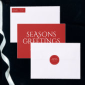 Sticker Rond Joyeuses Fêtes Rouge Moderne Élégante Entreprise