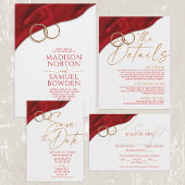 Red Velvet Wedding Invitation