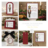 Étiquette Red Nutcracker Christmas Holiday Return Address