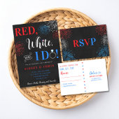 Red White & I Do 4th of July Wedding Invitation