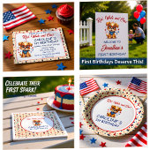 Serviette En Papier Star Spangled Puppy 1st Birthday