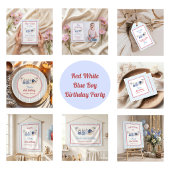 Invitation d'anniversaire 2 ans garçon Rouge Blanc