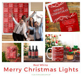 Mug Rouge Blanc Joyeux Noël Lumières Joyeux Nouvel An