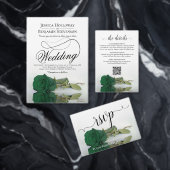 Poster Chic Emerald Green Rose Unplugged Mariage cérémoni (Personnalisez la collection de ce créateur indépendant. )