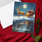 Paillasson Reindeer Christmas Sleigh Holiday Doormat (Personnalisez la collection de ce créateur indépendant.)