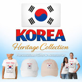 Gepersonaliseerde Vlag van de Republiek Korea Vier Vierkante Sticker