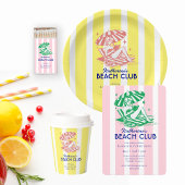 T-shirt Club de plage Retro Blue Red Summer Reading