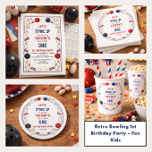 Invitation Retro Bowling 1st Birthday Party – Fun Kids 