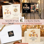 Invitation rétro funky pour les 60 ans