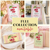 Invitation Baby Shower Rétro Café Cerise