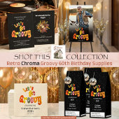 Retro Groovy 60th Birthday Invitation