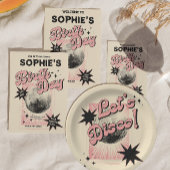 Assiettes En Carton Retro Let's Disco Anniversaire