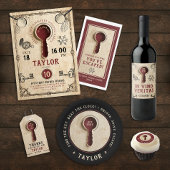 Retro Escape Room Detective Adventure Key Papieren Bordje