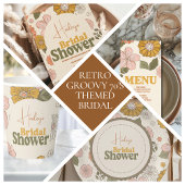 Signe De Table Mariage à thème des années 70 Super rétros