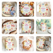 Invitation Two Much Fun Retro Hand Drawn 2nd Birthday Photo