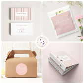 Étiquette Retro Red And Cream Heart Stripes Bakery