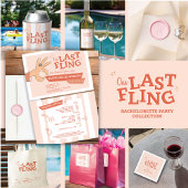 Invitation Bachelorette rétro "One Dernier Fling" du milieu d