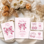 Gobelets En Papier Baby shower retro Rose Aquarelle Bow Girl