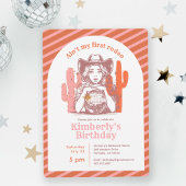 Serviette En Papier Retro Pink Cowgirl Disco Ball fête d'anniversaire