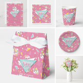 Serviette En Papier Filles Retro rose licorne Anniversaire