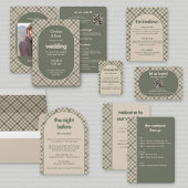 Programme du week-end de mariage à carreaux vert s