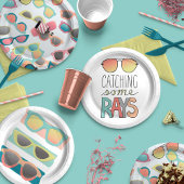 Assiettes En Carton Lunettes de soleil rétro éparpillées Anniversaire 