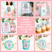 Tote Bag Rétro Flamant rose Tropical Pickleball Bridesmaid