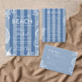 Retro whimsical summer beach QR code online RSVP Informatiekaartje (Personaliseer de collectie van deze zelfstandige maker.)