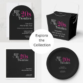 30e verjaardag RIP 20s Party Zwart en Roze Kaart