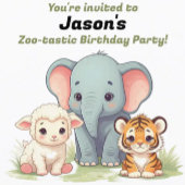 Carte postale d'anniversaire du zoo