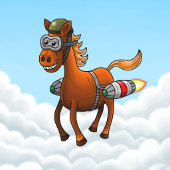 T-shirt La balade en fusée de Poney