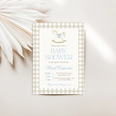 Assiettes En Carton Baby shower neutre à cheval à roche