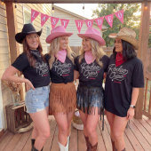 Pink Last Rodeo Western Bachelorette Party Shot Glas