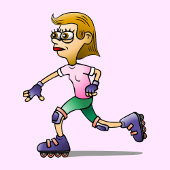 Assiettes En Carton Patinage à rouleaux Anniversaire fête rose