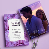 Paarse Roos Foto Bruidsmeisjes Borrel Welcome Tafe Kaart