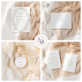 Romantic Baroque Ornate Frame Wedding Kaart