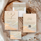Save The Date Mariage de destination bohème rustique sur la plag