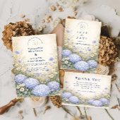 Invitation Romantic Blue Hydrangea Wedding