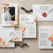 Étiquette Romantic Blush Painted Floral Wedding