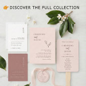 Tableau minimaliste Rose alphabétique Mariage