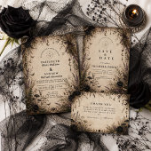 Cartons Réponse Mariage Romantique Boho Goth