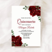 Invitation Carte Postale Blush rose Bourgogne Fleurs mariage RSVP